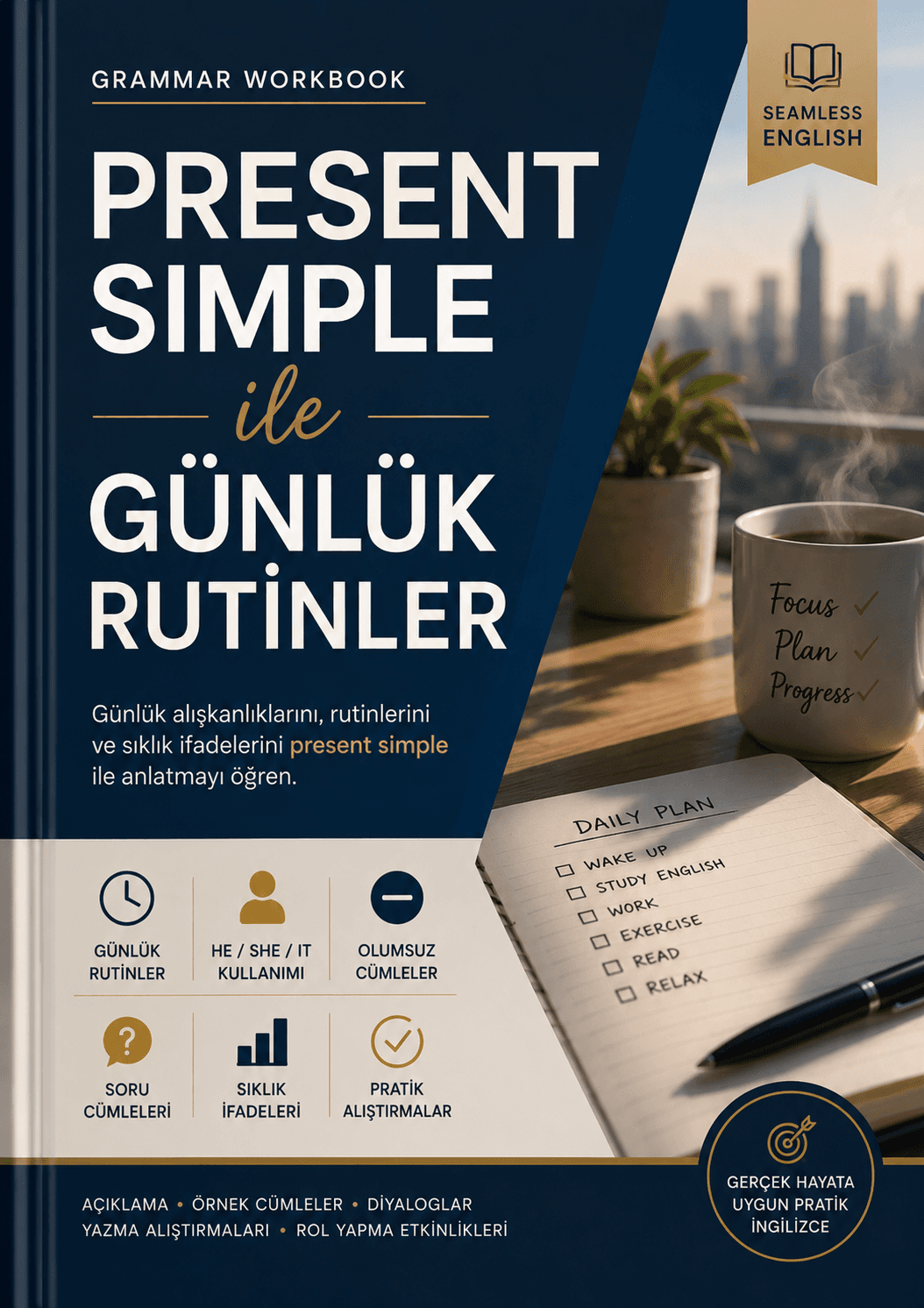 Present Simple ile Günlük Rutinler kitap kapağı