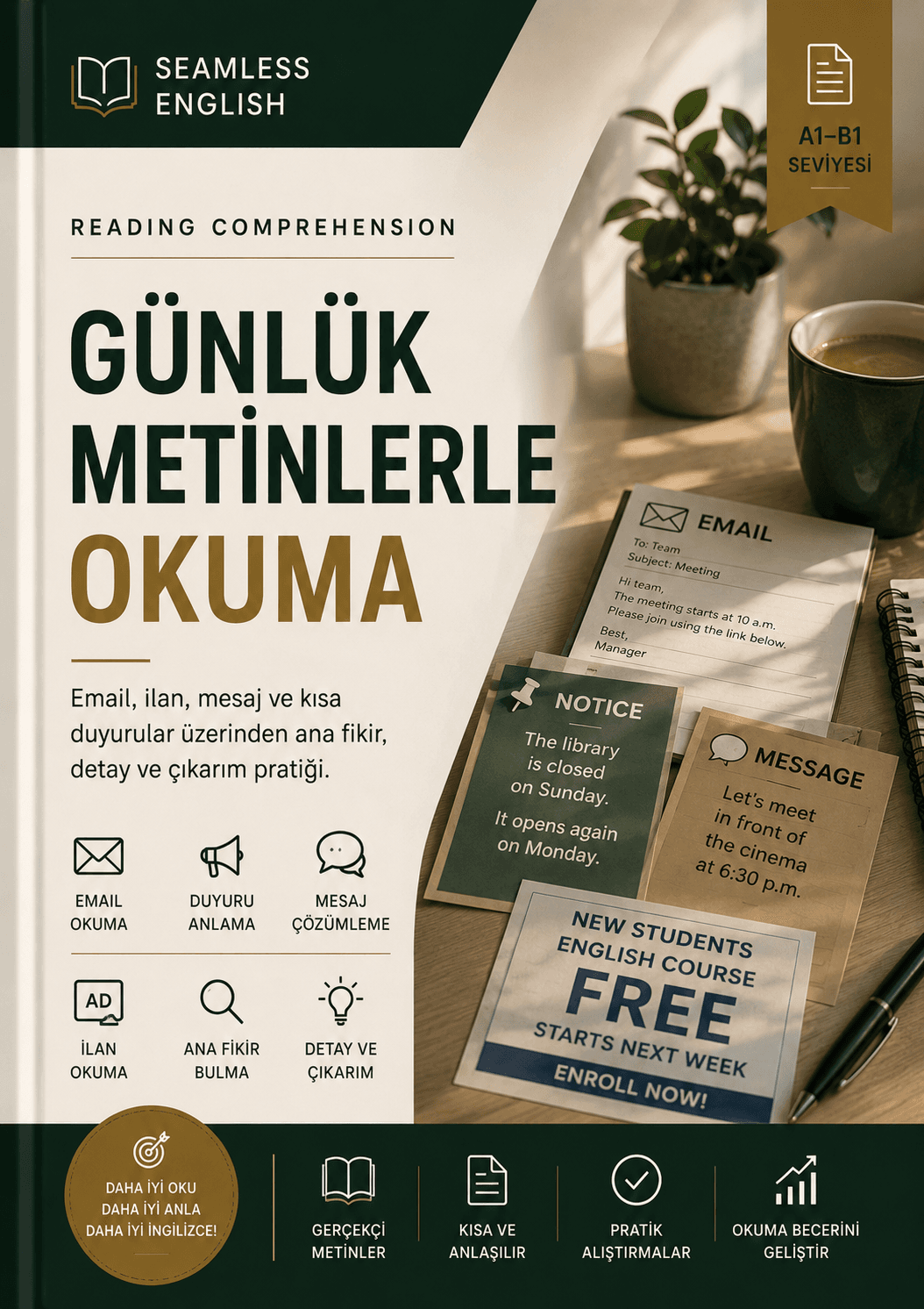 Günlük Metinlerle Okuma kitap kapağı